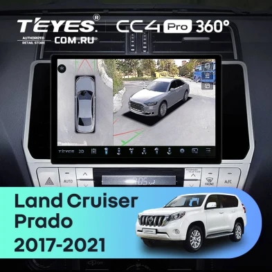 Штатная магнитола Teyes CC4 Pro 360 8/128 Toyota Land Cruiser Prado 150 (2017-2021) (11")