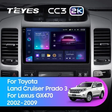 Штатная магнитола Teyes CC3 2K 4/64 Lexus GX470 (2002-2009) F3