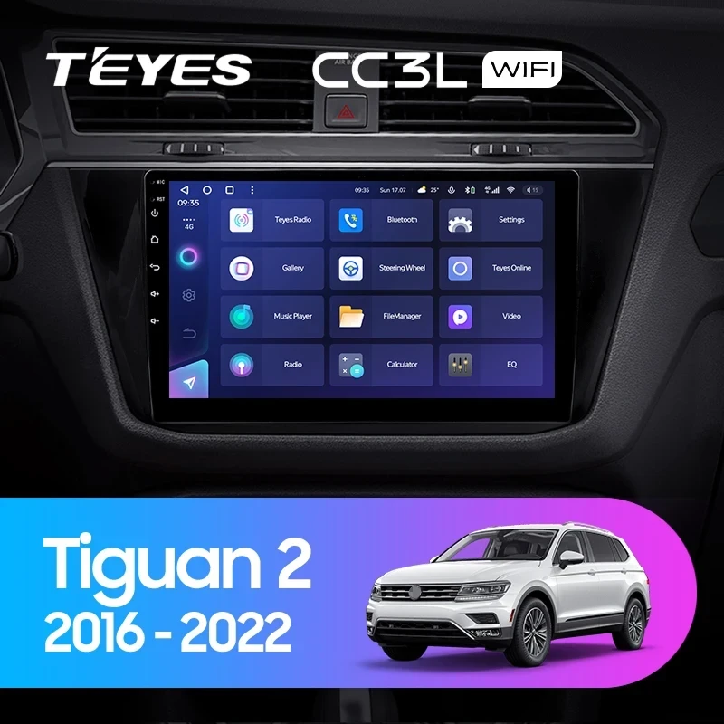 Штатная магнитола Teyes CC3L WiFi 2/32 Volkswagen Tiguan 2 (2016-2022) Тип-B