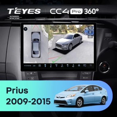 Штатная магнитола Teyes CC4 Pro 360 12/256 Toyota Prius 3 XW30 (2009-2015) F2 Правый руль (11")