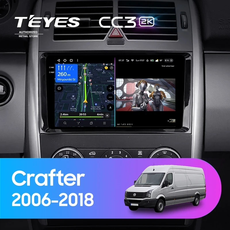 Штатная магнитола Teyes CC3 2K 6/128 Volkswagen Crafter W906 (2006-2018)
