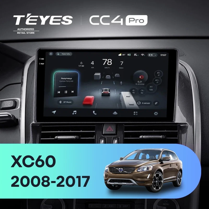 Штатная магнитола Teyes CC4 Pro 12/256 Volvo XC60 I 1 (2013-2017) Тип-B