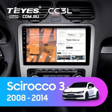 Штатная магнитола Teyes CC3L 4/64 Volkswagen Scirocco 3 (2008-2014) F3 (Серая)