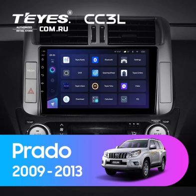 Штатная магнитола Teyes CC3L 4/32 Toyota Land Cruiser Prado 150 (2009-2013) F1 Тип-C