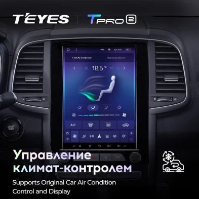 Штатная магнитола Tesla style Teyes TPRO 2 4/64 Renault Koleos 2 (2016-2020)