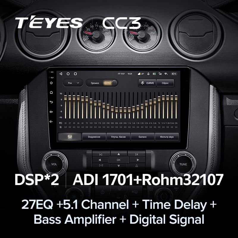 Штатная магнитола Teyes CC3 4/32 Ford Mustang VI S550 (2014-2023) F2