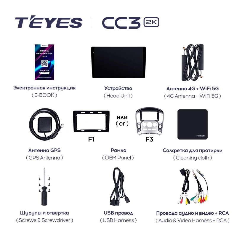 Штатная магнитола Teyes CC3 2K 6/128 Hyundai H1 TQ (2007-2015) F3