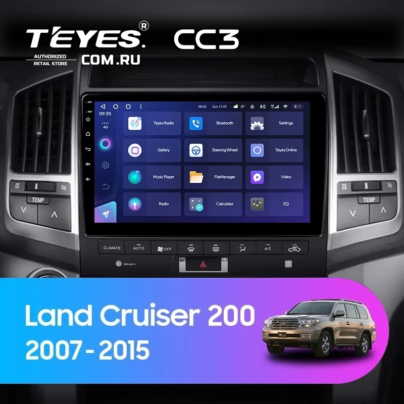 Штатная магнитола Teyes CC3 4/32 Toyota Land Cruiser 11 200 (2007-2015) F3 Тип-B