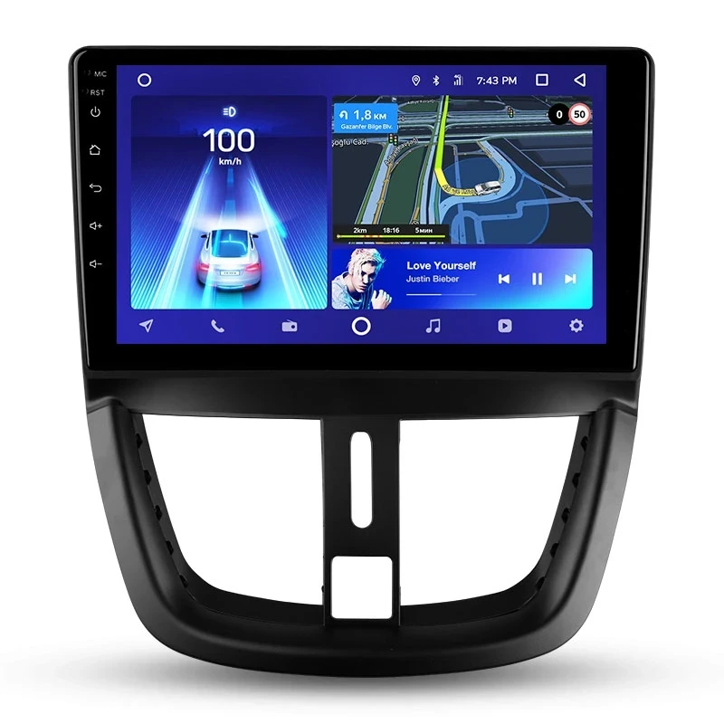 Переходная рамка Peugeot 207 (2006-2015) (9")