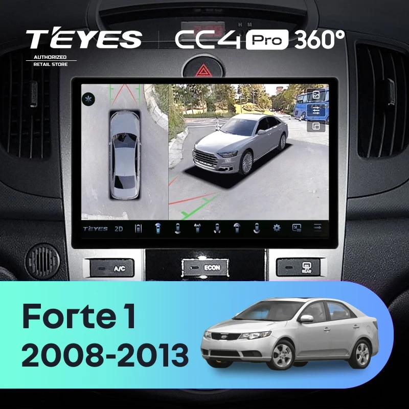 Штатная магнитола Teyes CC4 Pro 360 12/256 Kia Forte 1 (2008-2013) F2 (11")