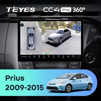Штатная магнитола Teyes CC4 Pro 360 8/128 Toyota Prius 3 XW30 (2009-2015) F2 Правый руль (11")