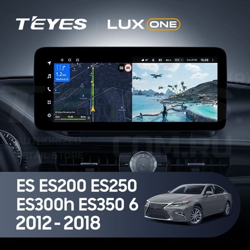 Штатная магнитола Teyes LUX ONE 360 6/128 Lexus ES ES200 ES250 ES300h ES350 XV60 VI 6 (2012-2018) Тип-C