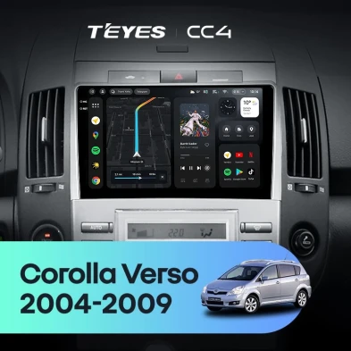 Штатная магнитола Teyes CC4 6/64 Toyota Corolla Verso AR10 (2004-2009) F2