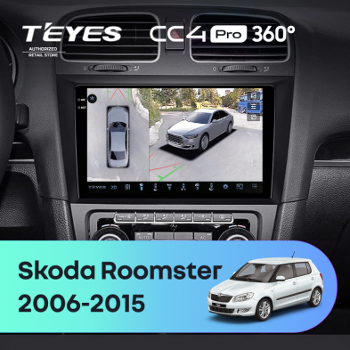 Штатная магнитола Teyes CC4 Pro 360 8/128 Skoda Roomster (2006-2015)