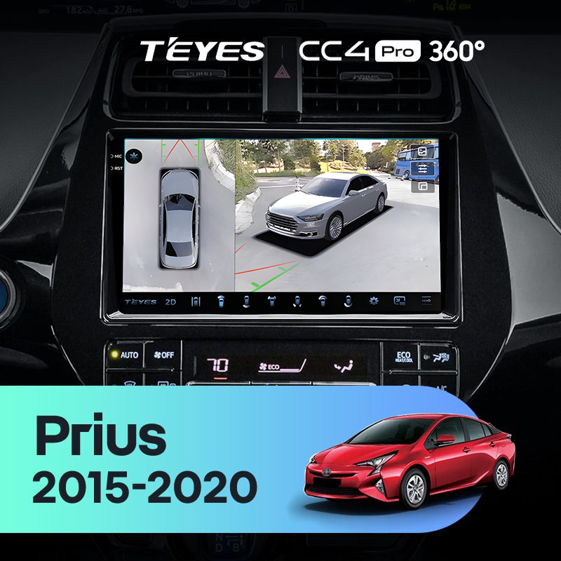 Штатная магнитола Teyes CC4 Pro 360 12/256 Toyota Prius XW50 (2015-2020)