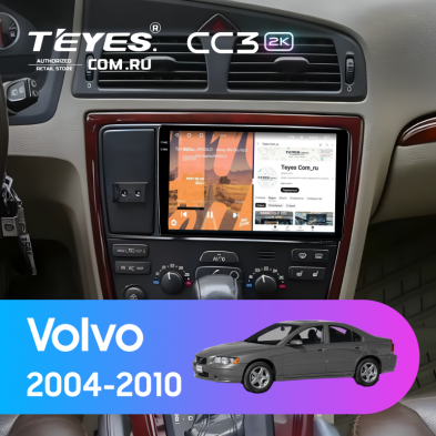 Штатная магнитола Teyes CC3 2K 360 6/128 Volvo S60 (2004-2010)