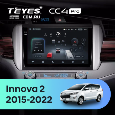 Штатная магнитола Teyes CC4 Pro 12/256 Toyota Innova 2 (2015-2022)