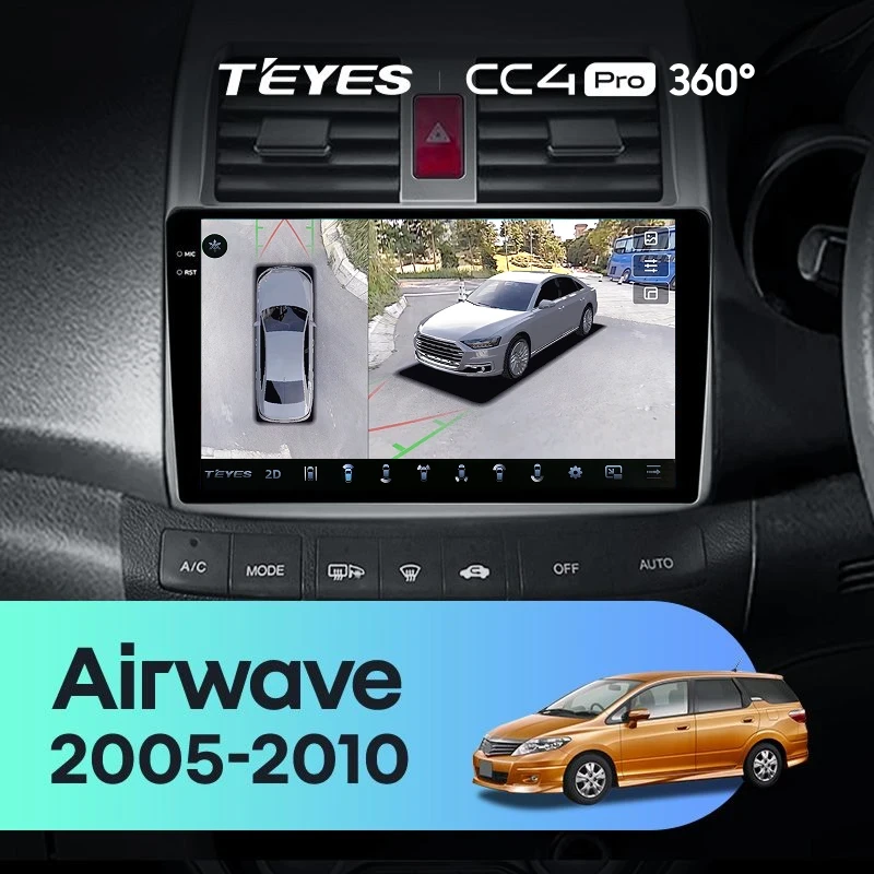 Штатная магнитола Teyes CC4 Pro 360 12/256 Honda Airwave GJ (2005-2010) Правый руль