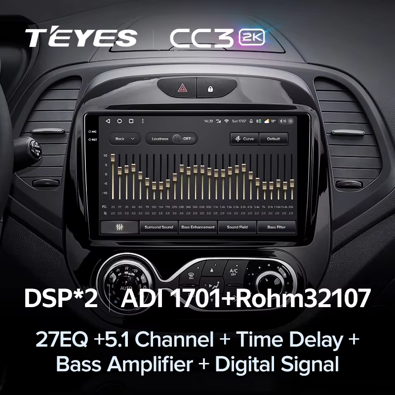 Штатная магнитола Teyes CC3 2K 4/32 Renault Kaptur (2016-2019) F1