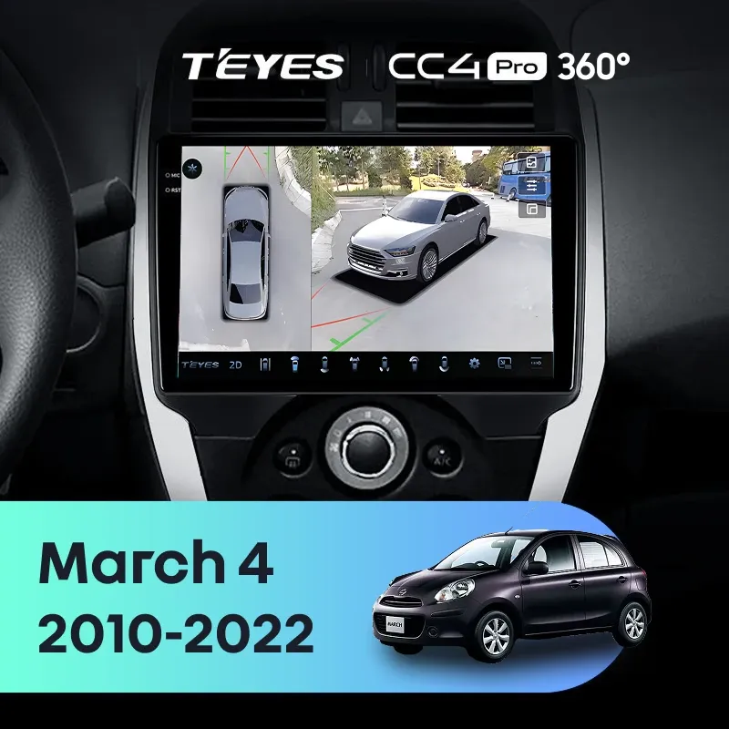 Штатная магнитола Teyes CC4 Pro 360 12/256 Nissan March 4 (K13) (2010-2022) F1