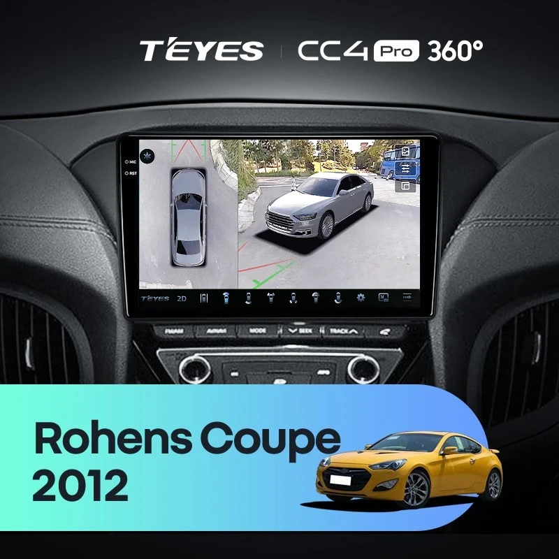 Штатная магнитола Teyes CC4 Pro 360 8/128 Hyundai Rohens Coupe 2012+ F3