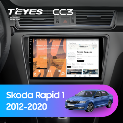 Штатная магнитола Teyes CC3 4/32 Skoda Rapid 1 (2012-2020) F2