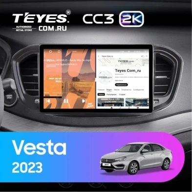 Штатная магнитола Teyes CC3 2K 360 6/128 LADA Vesta (2023-2026) F2 Тип-A (9")