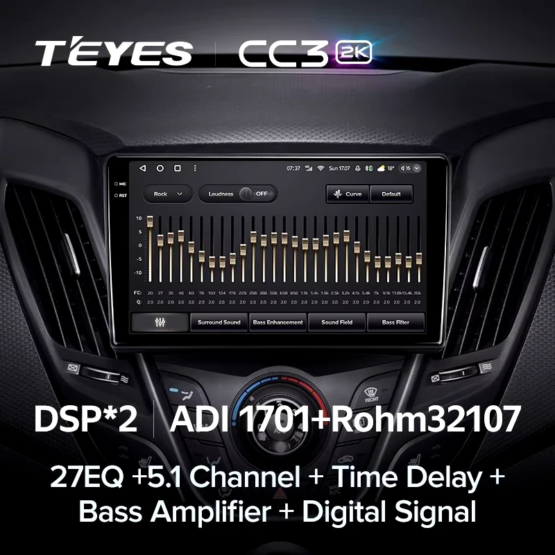 Штатная магнитола Teyes CC3 2K 4/64 Hyundai Veloster FS (2011-2017) Тип-A