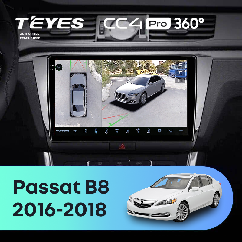 Штатная магнитола Teyes CC4 Pro 360 8/128 Volkswagen Passat B8 (2016-2018)
