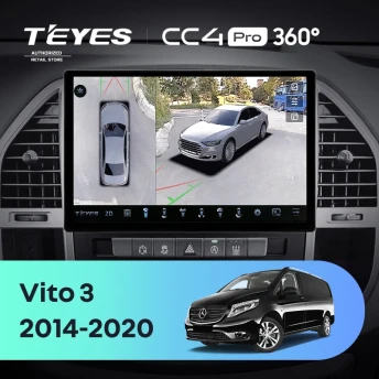 Штатная магнитола Teyes CC4 Pro 360 8/128 Mercedes-Benz Vito 3 W447 (2014-2020) (13")