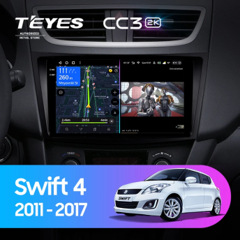 Штатная магнитола Teyes CC3 2K 360 6/128 Suzuki Swift 4 (2011-2017)