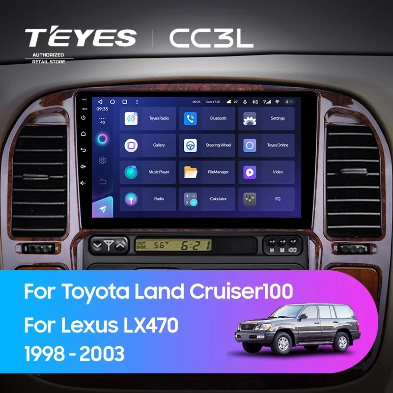 Штатная магнитола Teyes CC3L 4/64 Lexus LX470 (1998-2003) F1