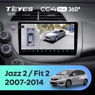 Штатная магнитола Teyes CC4 Pro 360 12/256 Honda Jazz 2 (2007-2014)