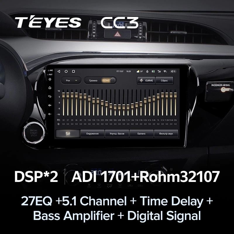 Штатная магнитола Teyes CC3 4/32 Toyota Hilux Pick Up (2015-2020)