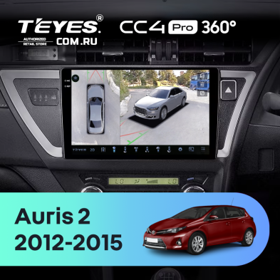 Штатная магнитола Teyes CC4 Pro 360 12/256 Toyota Auris 2 E180 (2012-2015) Правый руль