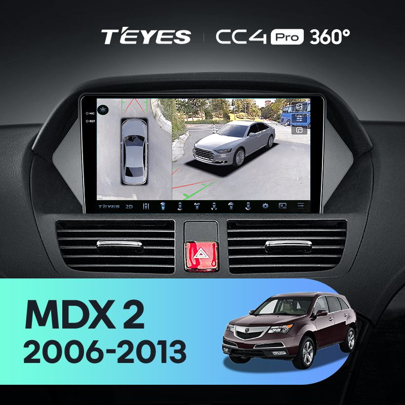 Штатная магнитола Teyes CC4 Pro 360 8/128 Acura MDX YD2 (2006-2013)