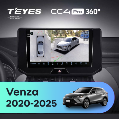 Штатная магнитола Teyes CC4 Pro 360 8/128 Toyota Venza (2020-2025)