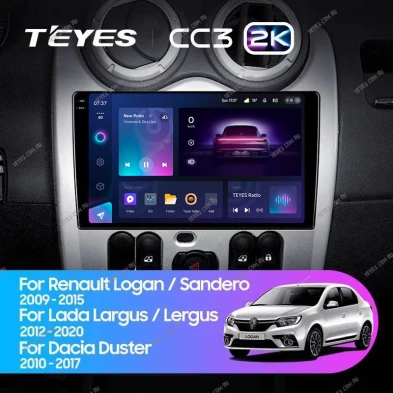 Штатная магнитола Teyes CC3 2K 4/32 Renault Logan 1 (2010-2015)