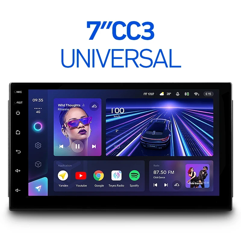 Магнитола Teyes CC3 4/32 Универсал 7''