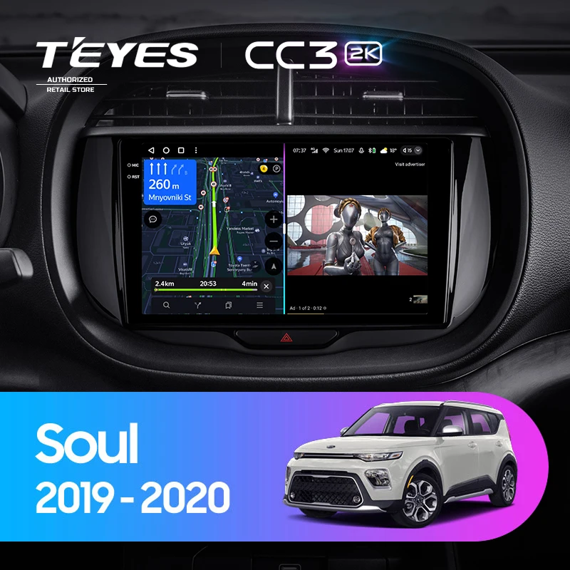 Штатная магнитола Teyes CC3 2K 360 6/128 Kia Soul (2019-2020)