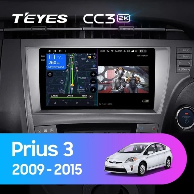 Штатная магнитола Teyes CC3 2K 4/32 Toyota Prius 3 XW30 (2009-2015) F1 Правый руль