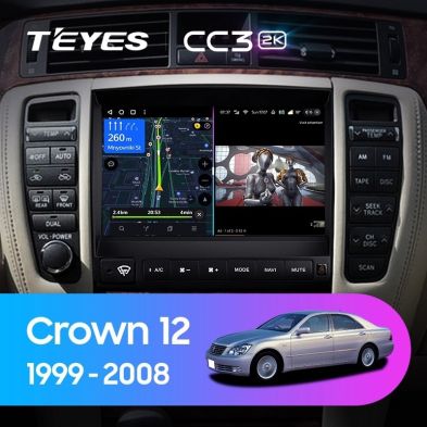 Штатная магнитола Teyes CC3 2K 6/128 Toyota Crown 12 S180 (1999-2008)