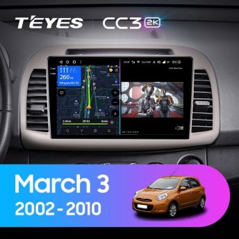 Штатная магнитола Teyes CC3 2K 4/64 Nissan March 3 K12 (2002-2010)