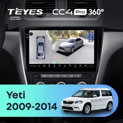 Штатная магнитола Teyes CC4 Pro 360 8/128 Skoda Yeti 5L (2009-2014)