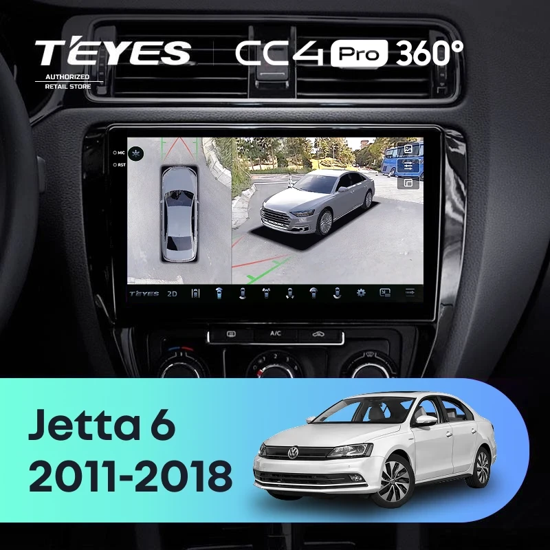 Штатная магнитола Teyes CC4 Pro 360 12/256 Volkswagen Jetta 6 (2011-2018)