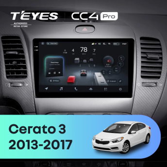 Штатная магнитола Teyes CC4 Pro 8/128 Kia Cerato 3 YD (2013-2017) F3