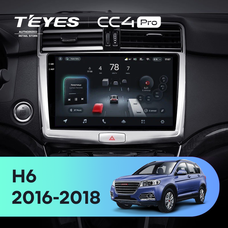 Штатная магнитола Teyes CC4 Pro 8/128 Haval H6 (2016-2018)