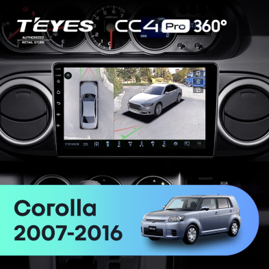 Штатная магнитола Teyes CC4 Pro 360 12/256 Toyota Corolla Rumion E150 (2007-2016)
