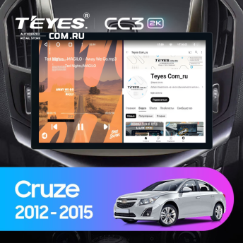 Штатная магнитола Teyes CC3 2K 4/64 Chevrolet Cruze J300 J308 (2012-2015) (11") (черная)