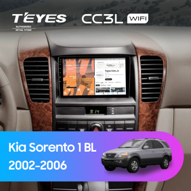 Штатная магнитола Teyes CC3L WiFi 2/32 Kia Sorento 1 BL (2002-2006)